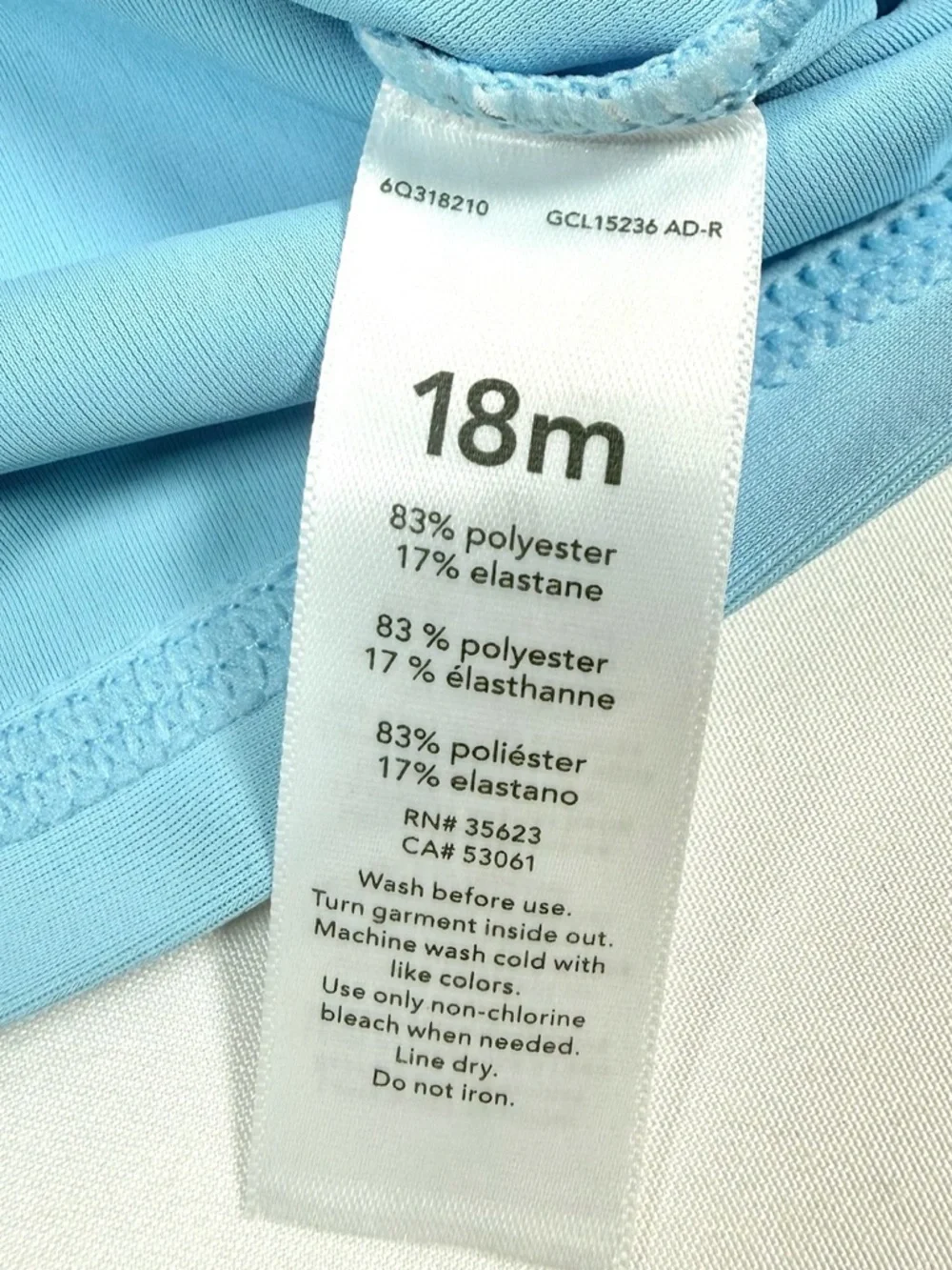 NWT JUST ONE YOU BY CARTER'S Boys' Blue Shark UPF 50+ Long Sleeve Rash Guard 18M